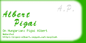 albert pigai business card